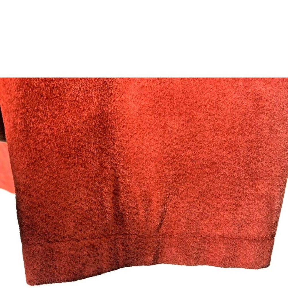 DC Collection Medium Suede Red Button Down Jacket - Picture 6 of 12